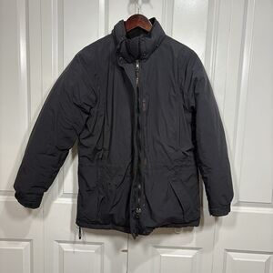 LL Bean Down Puffer Jacket Womens S Black Winter Coat Missing Hood Warm Core